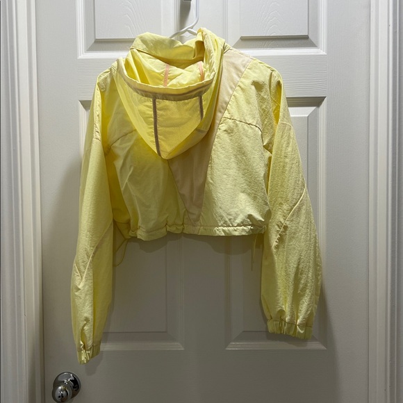 Zara Yellow and Pink Cropped Windbreaker Jacket - Picture 2 of 2